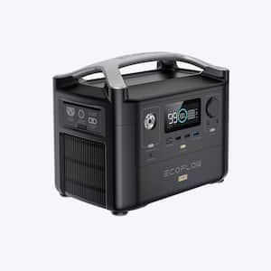 600W Output/1200W Peak Push-Button Start Battery Generator RIVER Pro Fast Charging for Home Backup Power, Camping , RVs