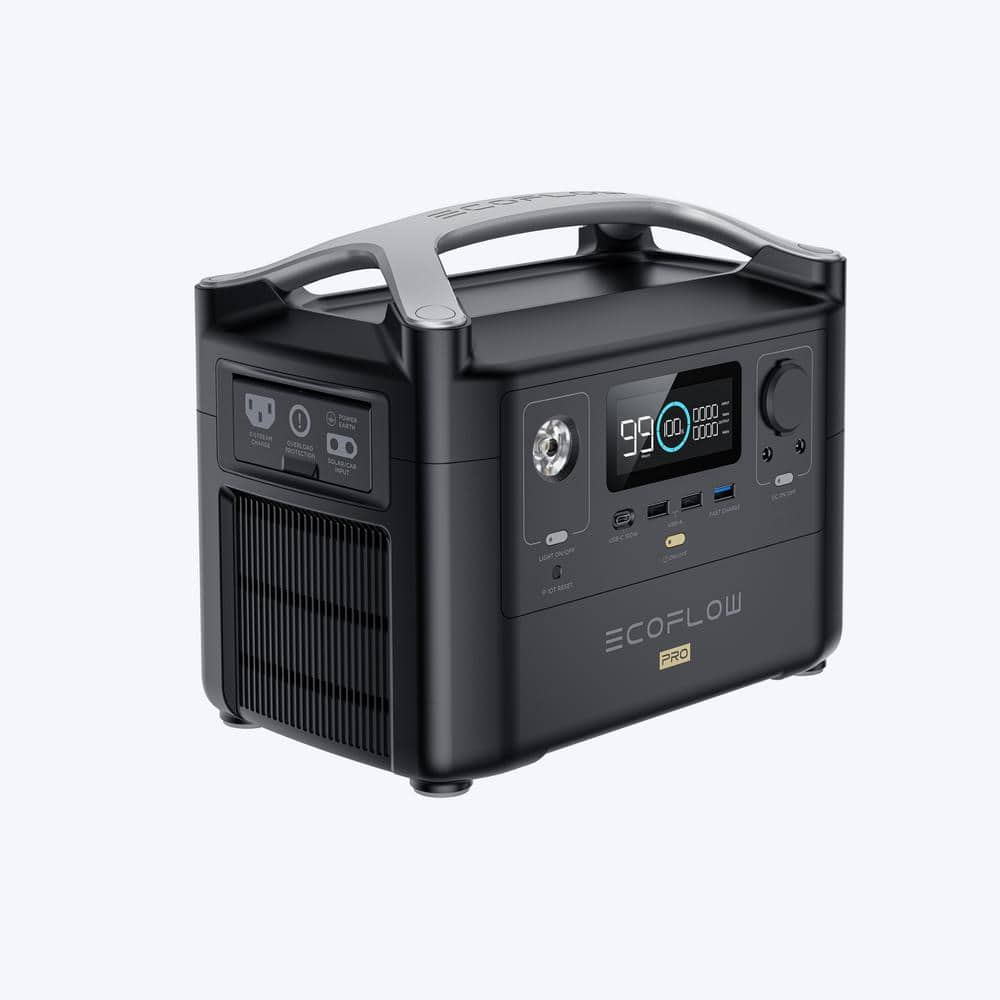 エコフロー　リバー600プロ EcoFlow 600W Output/1200W Peak Push-Button Start Battery Generator