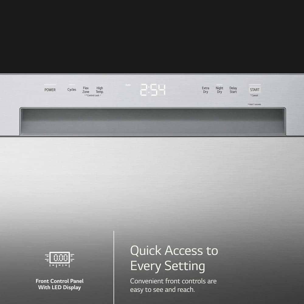 24'' Stainless Steel Front Control Dishwasher with Dynamic Dry