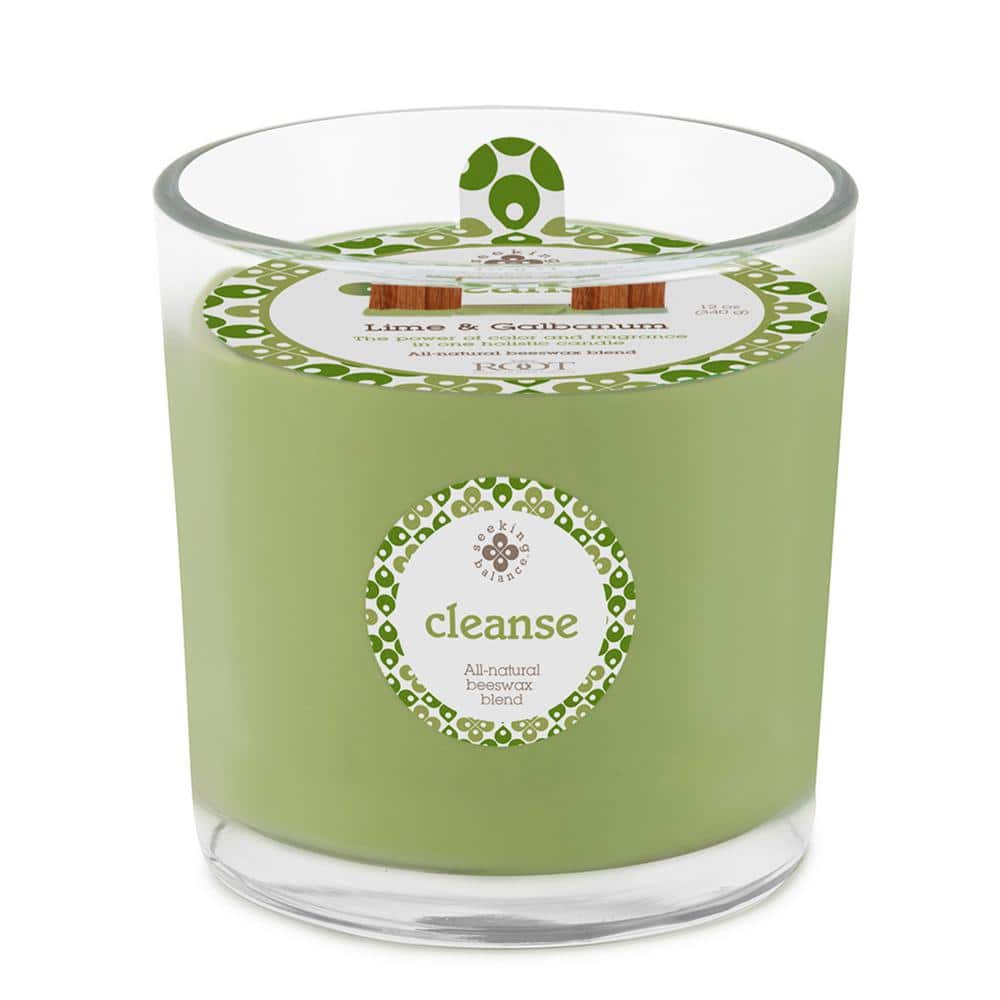 ROOT CANDLES Seeking Balance 2Wick Cleanse Lime and Galbanum Scented
