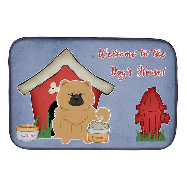 Caroline's Treasures 14 in. x 21 in. Chow Chow Dish Drying Mat