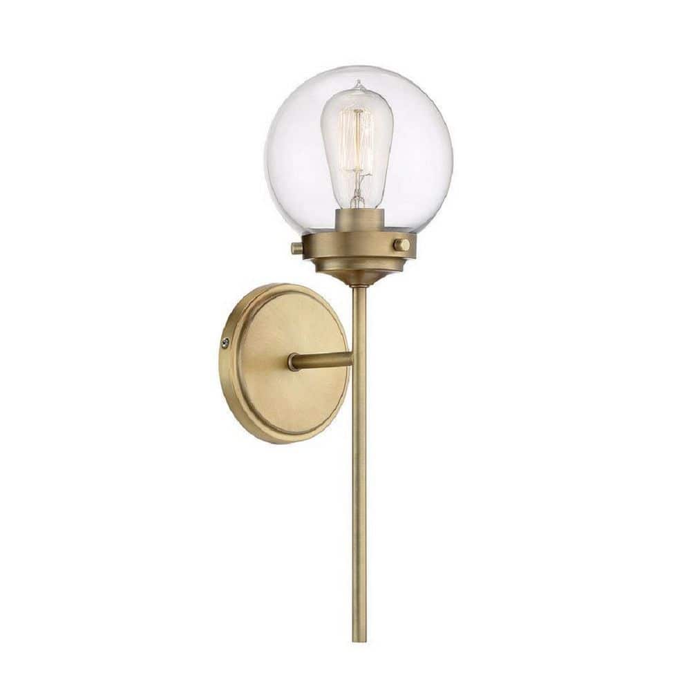 18-Inch Brass and Bronze Dimmable Wall Sconce