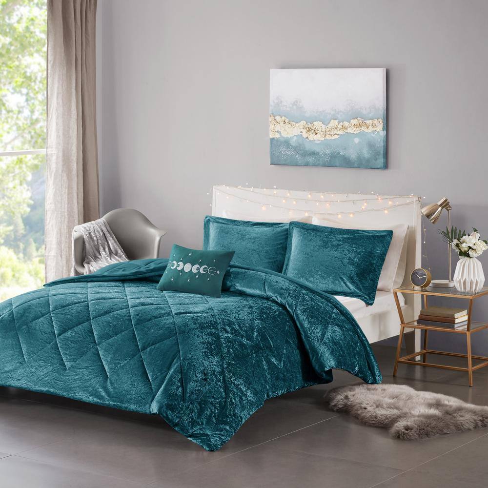 teal full bed set