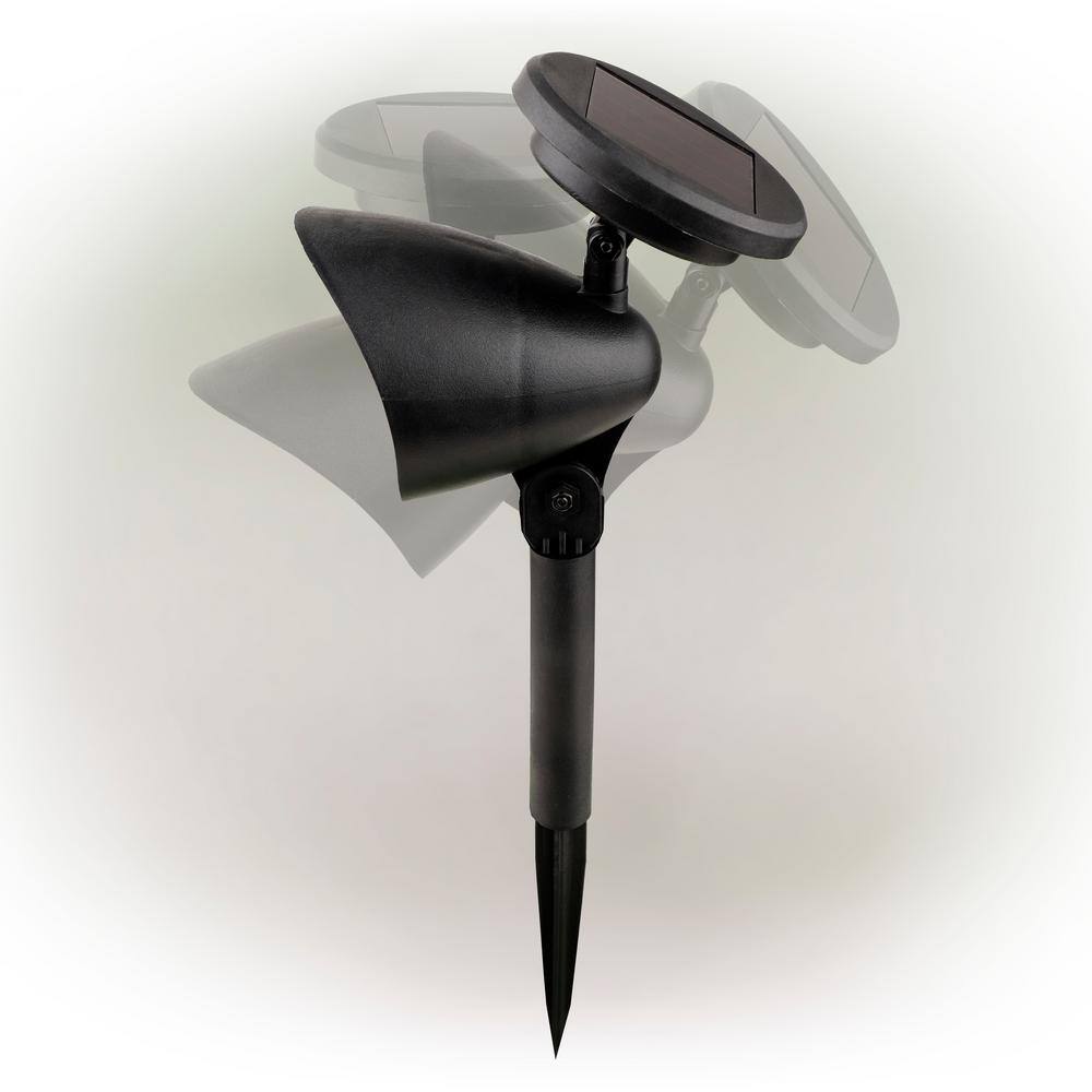 Black Solar Powered LED Pathway Light Set of 6