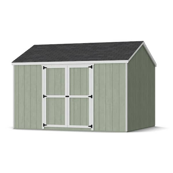 Value Gable 10 ft. x 12 ft. Outdoor Wood Storage Shed with Side Entry and Floor Do-It-Yourself Kit (120 sq. ft. )