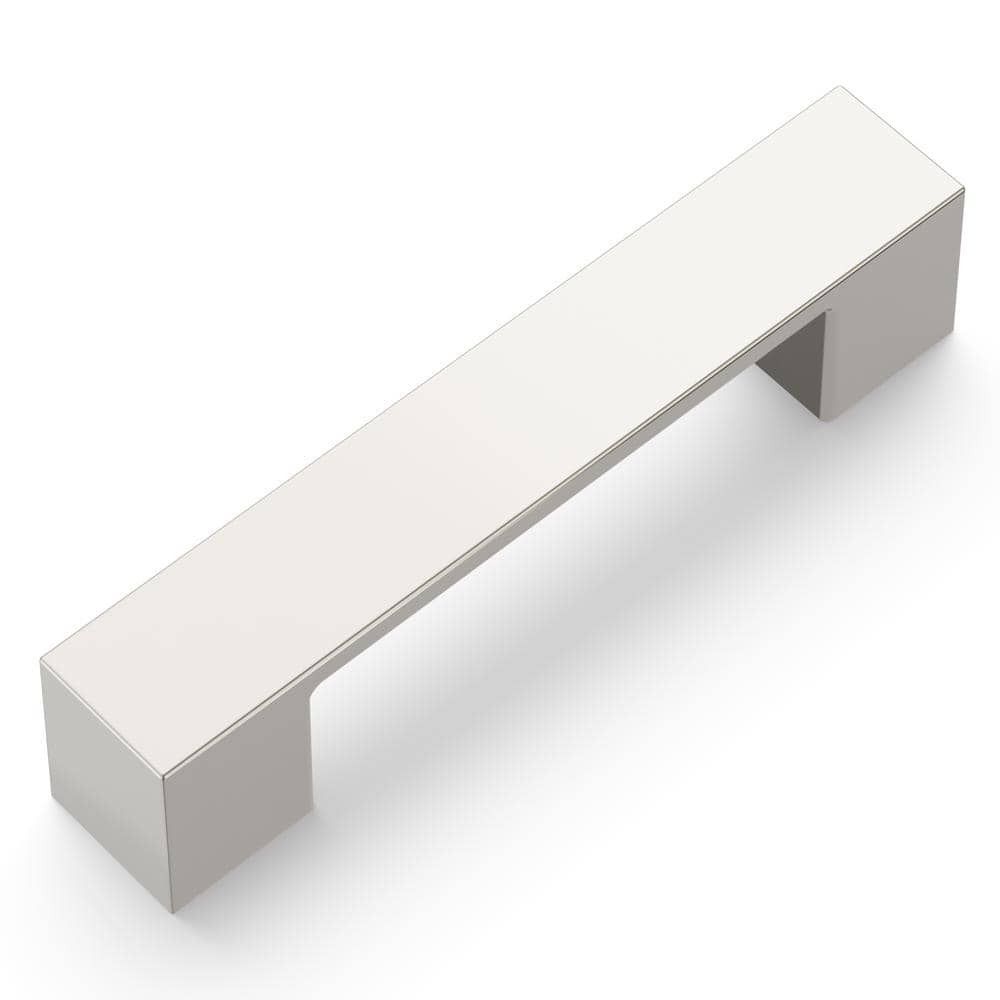 Satin Nickel 3-Inch Modern Bar Cabinet Pulls