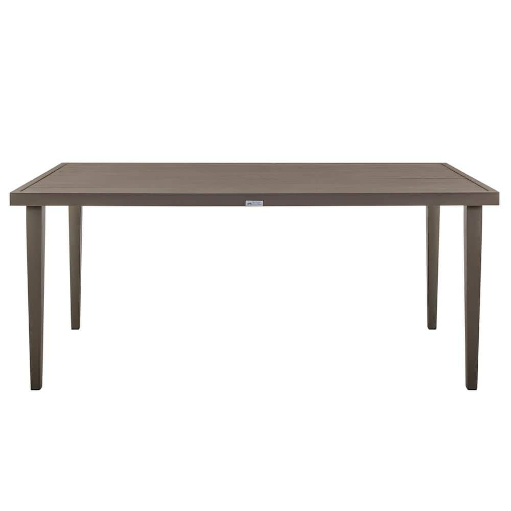 Silvana Gray Aluminum and Wicker 6-Person Outdoor Dining Set