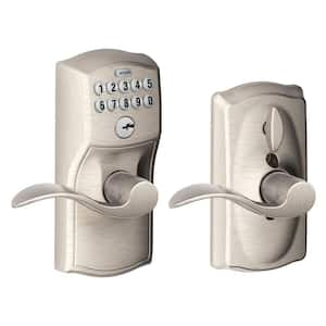 Schlage Satin Nickel Flair Entry Door Lever - Anderson Lumber