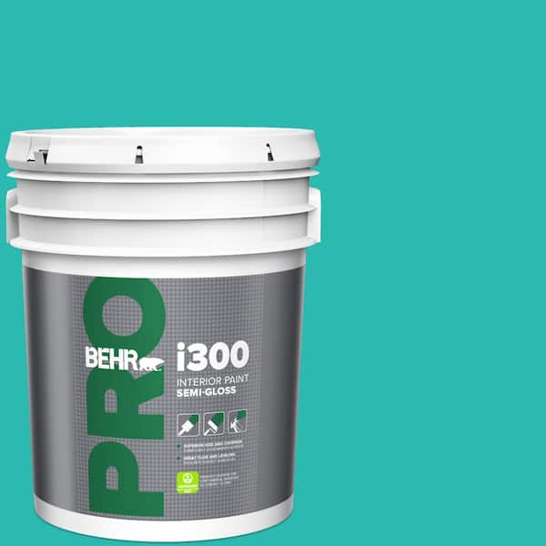 5 gal. #P450-5 Island Aqua Semi-Gloss Interior Paint