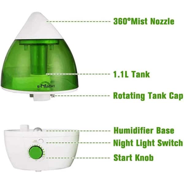 Portable Mini Humidifier, 360 degree Rotating Night Light,200ml