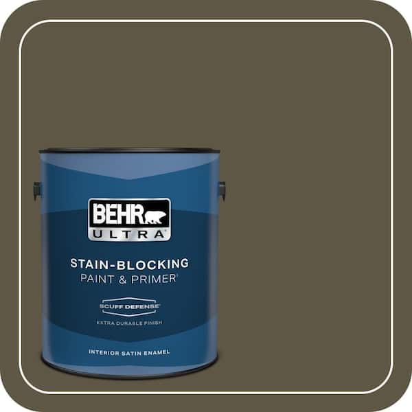 BEHR ULTRA 1 gal. #760D-7 Moosewood Extra Durable Satin Enamel Interior Paint & Primer