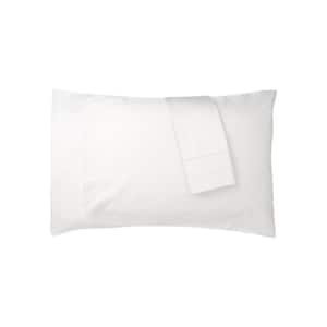 300 Thread Count White Sateen Cotton Standard Pillowcase set of 2