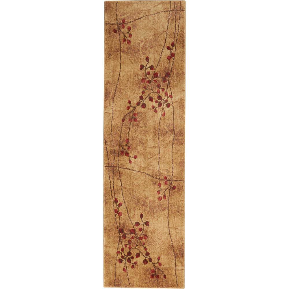 Handmade Latte Cotton and Synthetic Traditional Medium Rug