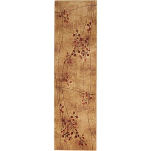 Somerset Latte 2 ft. x 8 ft. Oriental Modern Kitchen Runner Area Rug