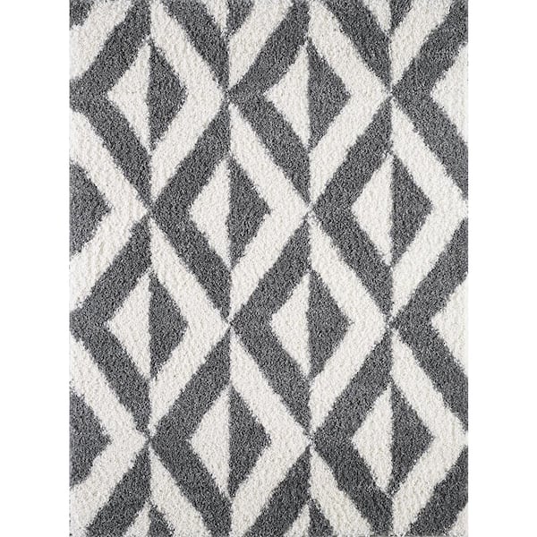 Kas Rugs Pax Dark Grey Illusions 9 ft. x 13 ft. Area Rug
