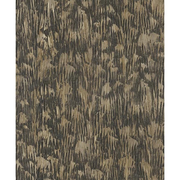 York Wallcoverings Gilded Plume Black Wallpaper Roll