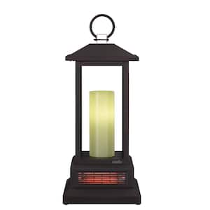 1,500-Watt Electric Lantern Infrared Quartz Space Heater with Remote Control in Bronze