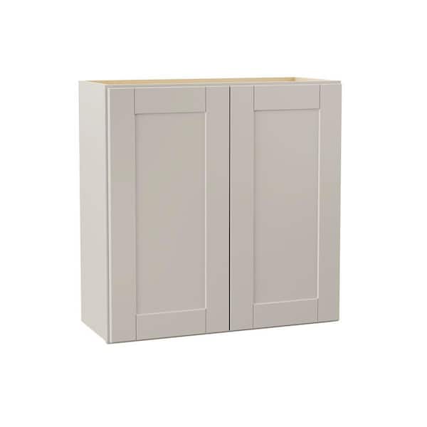 Shaker 30 in. W x 12 in. D x 30 in. H Assembled Wall Cabinet in Dove Gray