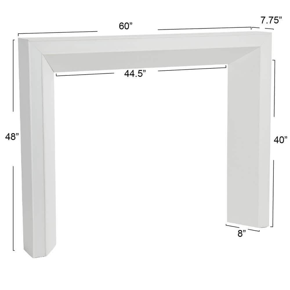 Ezra White MDF Modern Fireplace Mantel