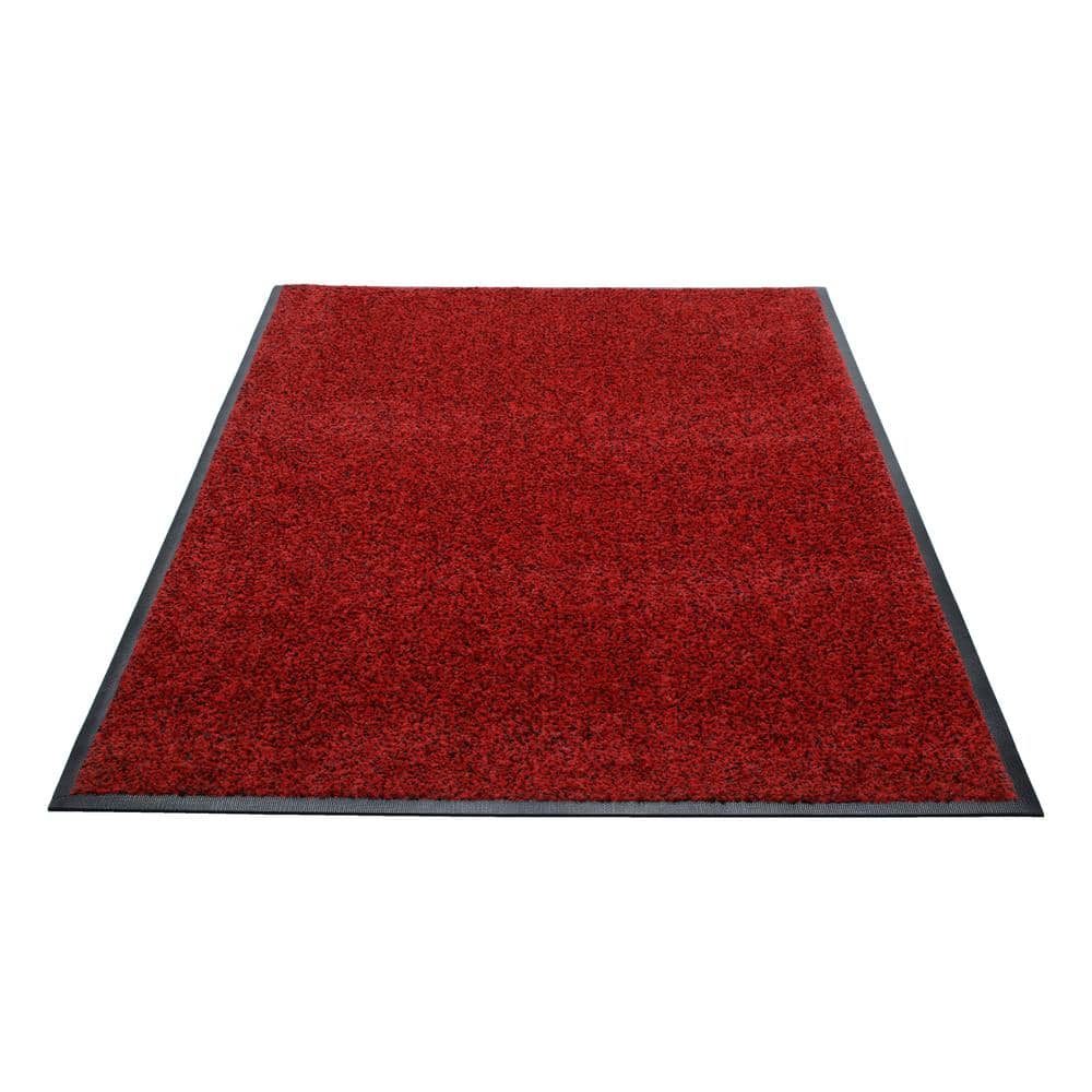 Floortex Doortex Red 3 ft. x 6 ft. Heavy Duty XXL Rubber Backed ...