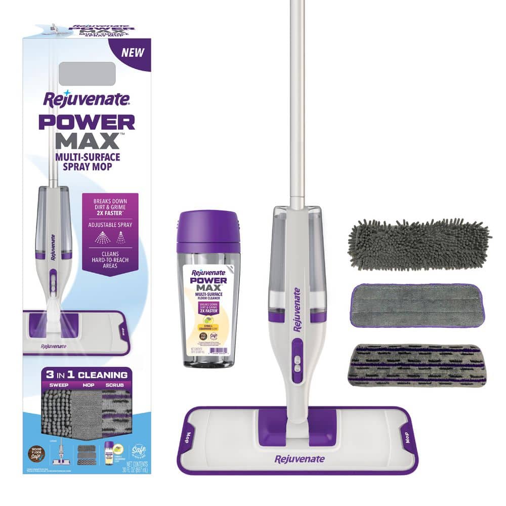 Rejuvenate PowerMax Multi-Surface Microfiber Spray Mop Kit HG