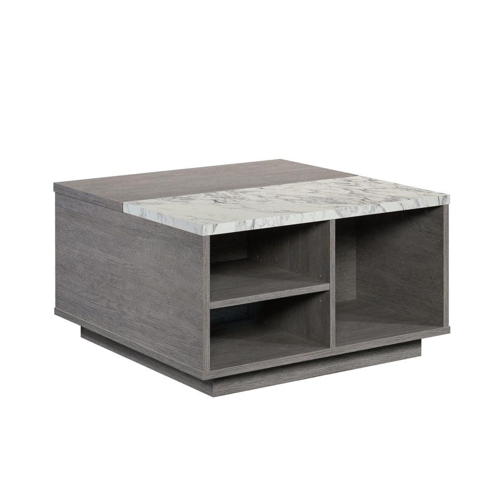 East Rock Lift Top Coffee Table Ashen Oak - Sauder: Hidden Storage, Adjustable Shelf, Multifunctional