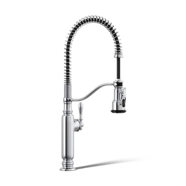 Tournant Single-Handle Pull-Down Sprayer Kitchen Faucet in Vibrant Stainless