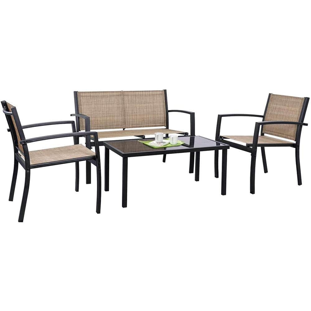 patio furniture conversation set metal