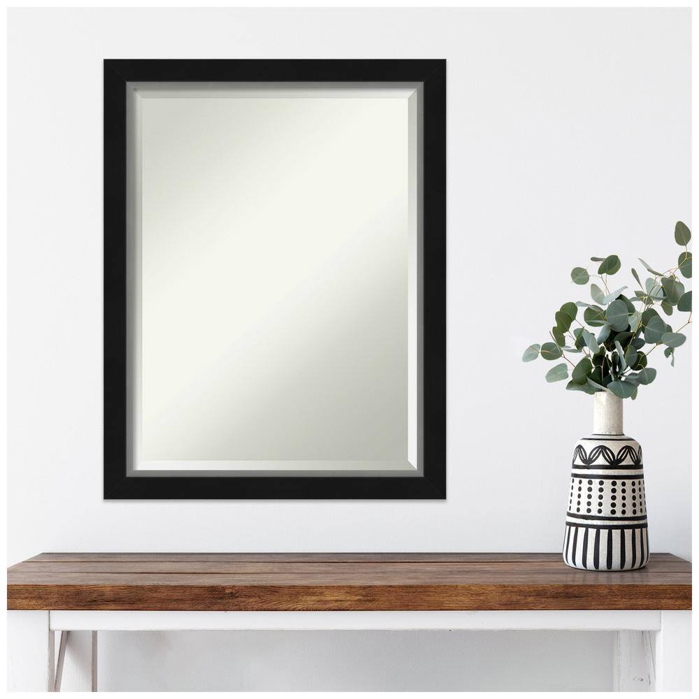 Eva Satin Silver Framed Rectangular Bathroom Vanity Mirror