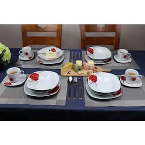 20-Piece Casual Shiny Finish Porcelain Dinnerware Set (Service for 4)