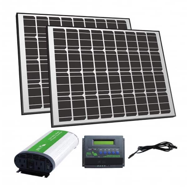 NATURE POWER 180-Watt Solar Panel 12-Volt Off-Grid Charger Kit