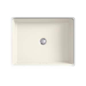 Cursiva 20 in. Rectangular Vitreous China Undermount Bathroom Sink in Biscuit