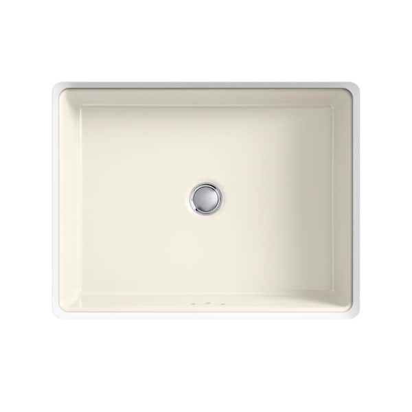 KOHLER Verticyl Black Undermount Square Traditional Bathroom Sink good (13.25-in x 13