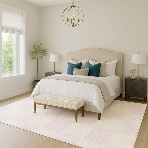 Chantille Machine Washable Indoor/Outdoor Abstract ACN2345 Pink 9 ft. x 12 ft. Area Rug