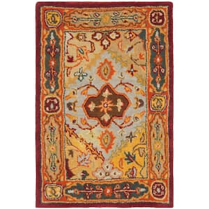 Heritage Multi 12 ft. x 17 ft. Floral Border Area Rug