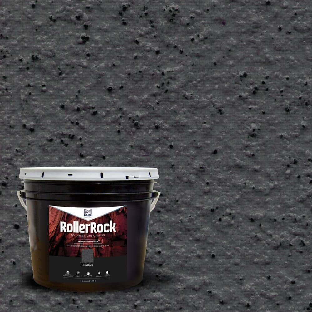 RollerRock 3 gal. Self-Priming Concrete Coating Lava Rock Interior Exterior
