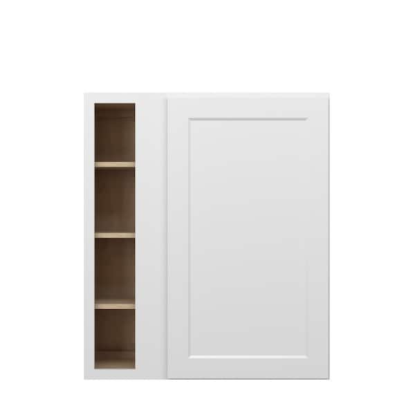 Unbranded Norfolk Shaker 36 in. W x 42 in. H x 12 in. D in Painted White Plywood Assembled Corner Blind Wall Cabinet