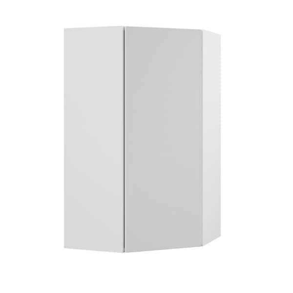 Hampton Bay Designer Series Edgeley Assembled 24x42x12.25 in. Diagonal Wall Kitchen Cabinet in White