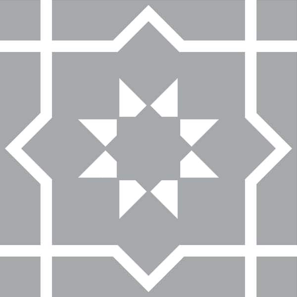 MI ALMA Grey B55 7 in. x 7 in. Vinyl Peel and Stick Tile (24-Tiles, 8.17 sq. ft./Pack)