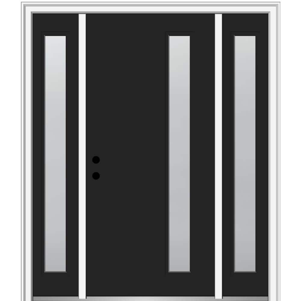 68.5 in. x 81.75 in. Viola Right-Hand Inswing 1-Lite Frosted Modern Painted Steel Prehung Front Door with Sidelites price history on PriceWatchPro