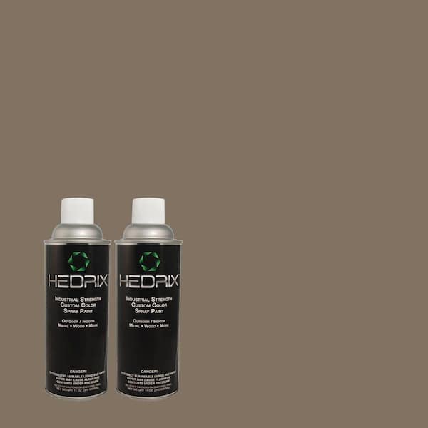 Hedrix 11 oz. Match of 780F-6 Dark Granite Gloss Custom Spray Paint (2-Pack)
