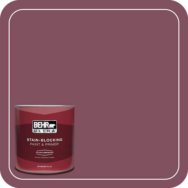 BEHR ULTRA 1 qt. #T17-14 Artful Magenta Extra Durable Flat Interior Paint & Primer