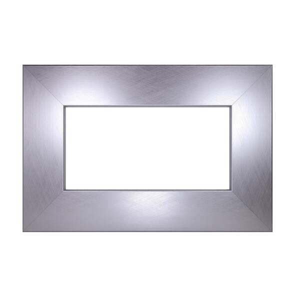 MirrorChic Moderna Crosshatch Silver 3 in. - 36 in. x 36 in. DIY Mirror  Frame Kit, Mirror Not Included E566-542-04 - The Home Depot