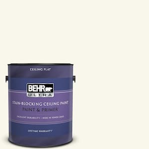 1 gal. #YL-W10 Night Blooming Jasmine Ceiling Flat Interior Paint and Primer