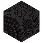 Gaudi Lux Hex Black 8-5/8 in. x 9-7/8 in. Porcelain Floor and Wall Tile (11.56 sq. ft./Case)