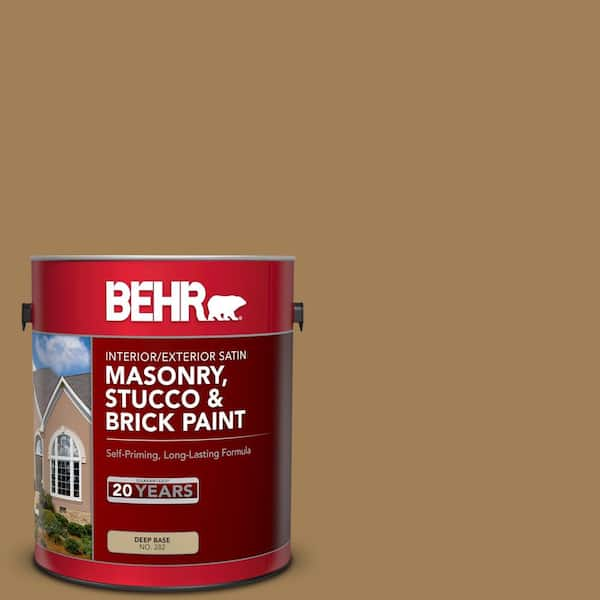 BEHR 1 gal. #MS-45 Tuscany Gold Satin Interior/Exterior Masonry, Stucco and Brick Paint