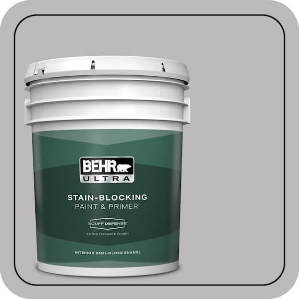 BEHR ULTRA 5 gal. #PPU16-10 French Lilac Extra Durable Semi-Gloss Enamel Interior Paint & Primer
