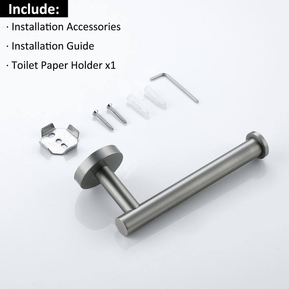Brushed Nickel Stainless Steel Wall-Mounted Toilet Paper Holder Set