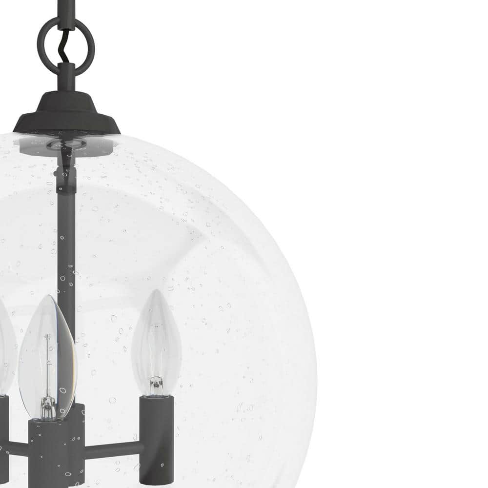 High Oaks Noble Bronze 3-Light Globe Pendant with Glass Orb