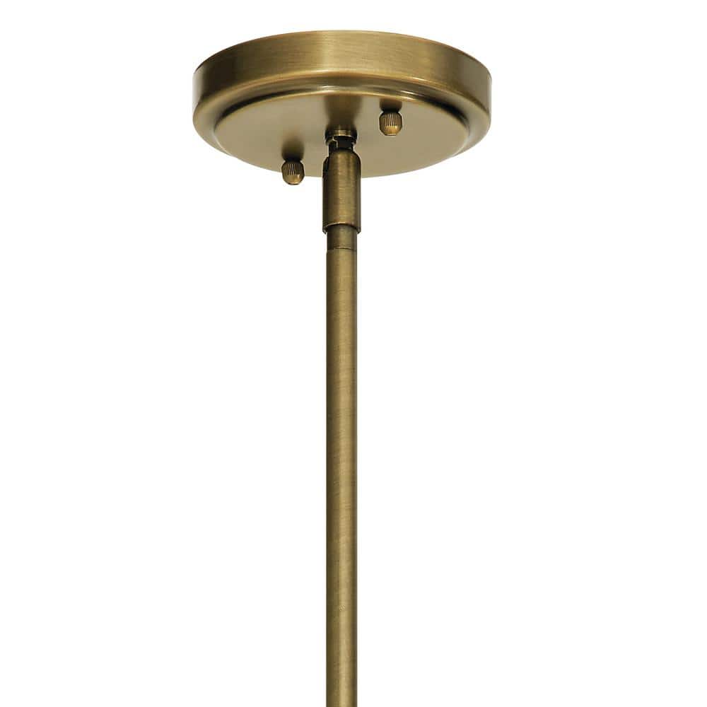 Everly 13.75" Clear Glass and Brass Mini Pendant Light